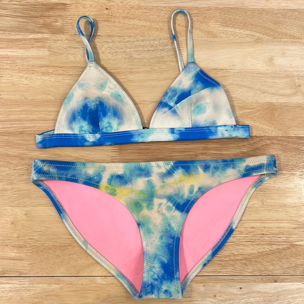 Triangl Bibi Luna Blue Tie Dye Bikini